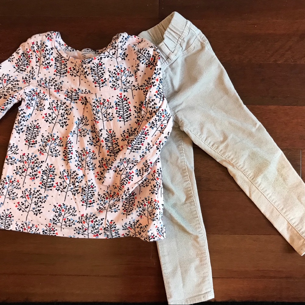 Baby gap outfit - skinny cords + top